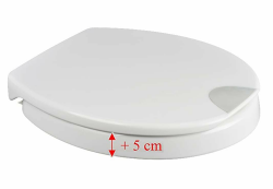 Novara Plus Duroplast WC Sitz Erhöhung 5 cm mit Absenkautomatik - Bis 250 kg belastbar! 💺 Angebot bei HelloDeals