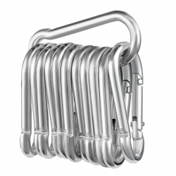 🎒 12 Stück Karabinerhaken belastbar bis 180kg - Perfekt für Rucksack, Hundeleine, Camping! Angebot bei HelloDeals
