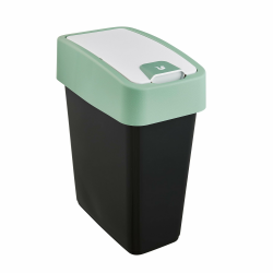 🌿 keeeper Premium Abfallbehälter mit Flip-Deckel, Soft Touch, 10 l, Magne, Nordic Green 🌿 Angebot bei HelloDeals