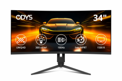 🎮 ODYS Gaming Monitor XP34 PRO-X - 34 Zoll (86 cm) Curved 180 Hz UWQHD HDR FreeSync/G-Sync 🎮 Angebot bei HelloDeals