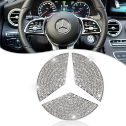 Bling Crystal Lenkrad Emblem 49mm für Mercedes-Benz 🌟 Angebot bei HelloDeals