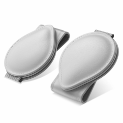 🕶️ MoKo Brillenhalter für Auto Sonnenblende, 2er Pack - Grau Angebot bei HelloDeals