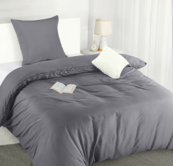 Angebot: Utopia Bedding Bettwäsche 135x200 Set - 🛏️ Mikrofaser Bettbezug 135x200 cm + 1 Kissenbezug 80x80 cm - Grau Angebot bei HelloDeals