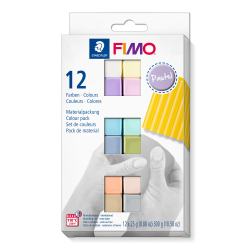 🎨🖌️ STAEDTLER FIMO soft Modelliermasse in Pastell Farben - 12 Halbblöcke á 25g Angebot bei HelloDeals