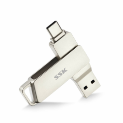 SSK USB C-Disk 128GB Speicher bis zu 200 MB/s Dual-Laufwerk Typ C + USB 3.2 Jump Flash Drive-Speicherstick 🚀 Angebot bei HelloDeals