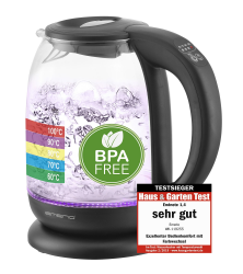 🔥 DEAL: EMERIO Wasserkocher aus Borosilikatglas | TESTSIEGER Haus & Garten Test 02/2019 Angebot bei HelloDeals