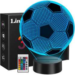 Linkax Fussball 3D Nachtlicht Kinder Zimmer Deko 🌟 Perfektes Geschenk 🎁 Angebot bei HelloDeals