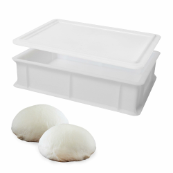 🍕🍞 GENUS DEI Dei | Hefekiste Pizza und Brot | Lebensmittelbehälter für Teig | Teigkasten | Kunststoffbox + Deckel 30 x 40 x 10 cm 🍞🍕 Angebot bei HelloDeals