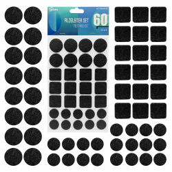 🌟 SHINFLY Filzgleiter Selbstklebend - 60 Stück Filzgleiter für Stühle - Möbelgleiter Filz Selbstklebend Schwarz 3mm Dicke Angebot bei HelloDeals