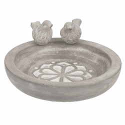Outdoor Deko/Vogelbad aus Zement | Einladender Rückzugsort für Vögel 🦜🌿 Angebot bei HelloDeals