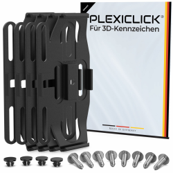 🚗 3D Kennzeichenhalter - Rahmenlos & unsichtbar - Universal - Schwarz Angebot bei HelloDeals