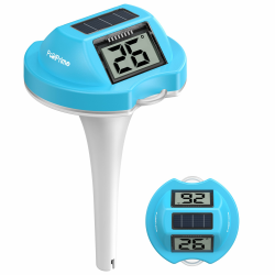 Pool Thermometer mit Doppelbildschirm, leicht ablesbar, IPX7 wasserdicht (Blau) Angebot bei HelloDeals