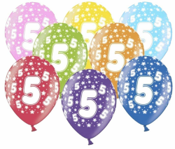 10 kunterbunte Luftballons 5. Geburtstag - Made in EU Angebot bei HelloDeals