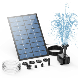 🌞 AISITIN Solar Springbrunnen 2.5W DIY Solar Teichpumpe 2025 Upgrade 🌊 Angebot bei HelloDeals