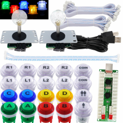🎮 2 Spieler Arcade Spiel LED DIY Kit 🕹️ SJ@JX Angebot bei HelloDeals