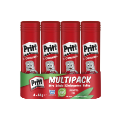 🎨🖊️ Pritt Klebestift 4x43g - Sicherer und Kinderfreundlicher Kleber Angebot bei HelloDeals