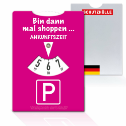 SIEESER® Premium Parkscheibe in Pink 🚗🎀 - Geschenk für Frauen - Made in Germany Angebot bei HelloDeals