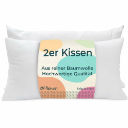Flowen-Kissen 40x80 cm - 2er Set Angebot bei HelloDeals