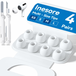 🎧 4 Paar Ersatz-Ohrstöpsel für Airpods Pro 1/2 mit Loch für Geräuschreduzierung, Silikon-Ohrstöpsel für Airpods Pro mit Reinigungsset & tragbarer Aufbewahrungsbox, 4 Größen (XS/S/M/L) Weiß Angebot bei HelloDeals