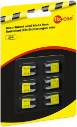 🔒 Fixpoint 20391 Kfz-Sicherungssortiment Mini, 20 A, Gelb (6-er pack) Angebot! 🔒 Angebot bei HelloDeals