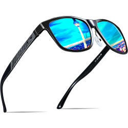 Herren Polarisierte Fahren Sonnenbrille Al-Mg Metall Rahme Ultra Leicht UV400 CAT 3 CE 🕶️ Angebot bei HelloDeals