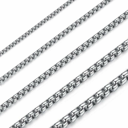 🌟 1,5 – 5,0 mm Damen Herren Edelstahl Silber Halskette 😍 Angebot bei HelloDeals