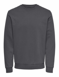 SALE! ONLY & SONS Herren Onsceres Crew Neck Noos Sweatshirt L Grau-3  50% RABATT! 😎👕 Angebot bei HelloDeals
