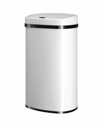 🗑️🔋 Juskys Mülleimer Küche mit Bewegungssensor Weiß 60L - Eckiger Abfalleimer mit Klemmring für Müllbeutel 🛒🌟 Angebot bei HelloDeals