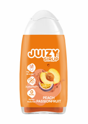 🍑🌿 JUIZY WOW Zuckerfreier Getränkesirup | Natürlicher Geschmack - Low Calorie | Fertiggetränk von JULIENCO (1 x 65ml, Peach Passionfruit) 🌿🍑 Angebot bei HelloDeals