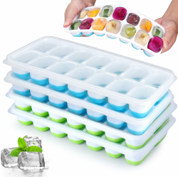 🧊 Silikon Eiswürfelform mit Deckel BPA Frei, JRISBO 4 Pack Eiswürfelbehälter Stapelbar & LFGB-Zertifiziert 🍹 Angebot bei HelloDeals