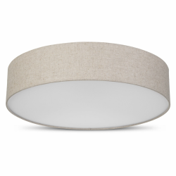 🌟 Angebot: REV Deckenlampe - LED Deckenleuchte rund 50cm mit Stoff-Lampenschirm im Vintage-Look Angebot bei HelloDeals