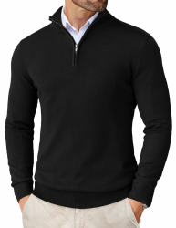 🧥🔥 COOFANDY Herren Pullover 1/4 Zip Turtleneck Winter Sweater Angebot bei HelloDeals