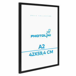 PHOTOLINI Bilderrahmen A2 Schwarz Holz aus MDF 🖼️🖤 Angebot bei HelloDeals