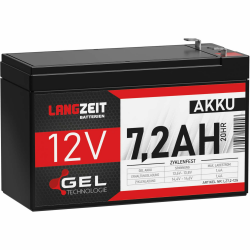 LANGZEIT Akku 12V 7,2Ah Gel Profi Blei-Akku Hochleistungsakku Angebot bei HelloDeals