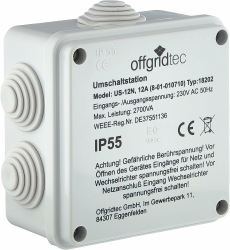Offgridtec Umschaltstation für Netzvorrangschaltung USV Betrieb US230/12 12A 2700W 230VAC ⚡️🔌 Angebot bei HelloDeals