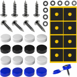 Kennzeichen Schrauben mit Kappen [Legal & Universal] Auto & Motorrad Kennzeichenhalter Rahmenlos Angebot bei HelloDeals