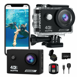 Action Cam 4K30fps - Unterwasserkamera WiFi Kamera 📷🌊 Angebot bei HelloDeals