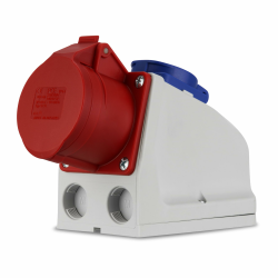 🔌🚤 REV CEE Wandsteckdose, 400 VAC u. 230 VAC, 16 A, 5-polig, 3P + N + PE, IP44, mehrfarbig Angebot bei HelloDeals