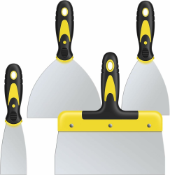 🔥 Suokoun 4-teiliges Spachtel Set aus Edelstahl mit Kunststoffgriff - Malerspachtel für Tapeten & Wände Angebot bei HelloDeals