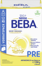 👶🍼 BEBA PRE Anfangsmilch von Geburt an - Vorratspack 1,2kg 🌿🌱 Angebot bei HelloDeals