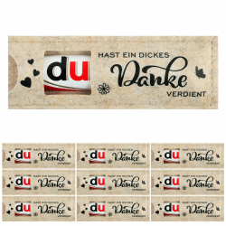 BOFUNX 9pcs Du hast ein dickes Danke verdient Geschenke für Schokolade Verpackung Hülle Filz Schokoriegel Geschenk Verpackung Team Geschenk Rücktritt Geschenk Mitarbeiter Geschenk 9pcs Danke verdient Angebot bei HelloDeals