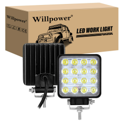 Willpower LED-Arbeitsscheinwerfer, 10,2 cm, 48 W, Flutlicht 🚜🔦 Angebot bei HelloDeals