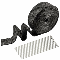 Hitzeschutzband Auspuff 15m x 5cm mit Edelstahl Kabelbinder 🚗🔥 Angebot bei HelloDeals