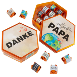 🎁 Aufkleber für Küsschen Pralinen - Geschenk Vatertag - Danke Weltbester Papa - dv1191 Angebot bei HelloDeals