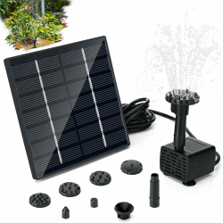 Teichpumpe Solar 1.5W,Solar Springbrunnen 🌞🌊 Upgrade Solarpumpe mit 3m Kabel Angebot bei HelloDeals