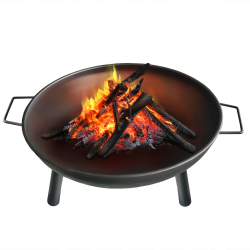 Feuerschale Feuerstelle Lagerfeuer Metall Ø 58 cm für Garten und Terrasse 🌿🔥🌳 Angebot bei HelloDeals