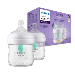 🍼 Philips Avent Babyflaschen Natural Response - 2x Babyflaschen mit AirFree Ventil, 125 ml Angebot bei HelloDeals