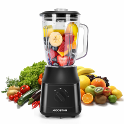 🌪️🍹 Aigostar Swift - Standmixer und Smoothie Maker, 1.5 Liter Glasbehälter, 800W, Schwarz 🍹🌪️ Angebot bei HelloDeals
