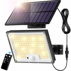 Solarlampen mit Bewegungsmelder 172LED Solarleuchten Aussen 🌞🏡 Angebot bei HelloDeals