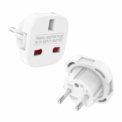 🔌🌍 VIEVRE 2 Stücke Steckdosenadapter England - Adapter UK auf EU Angebot bei HelloDeals